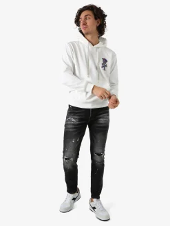 Solada Jeans skinny da uomo con strappi - nero