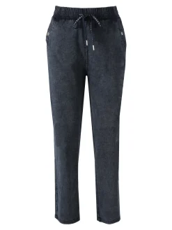 Solada Jeggings donna con coulisse taglie grandi - blu