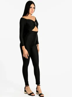 Solada Jumpsuite donna aderente con strass