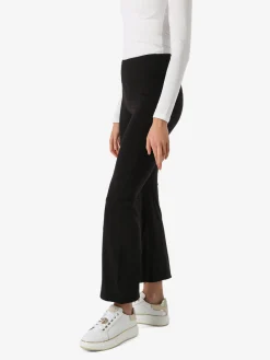 Solada Leggings donna a zampa con arricciatura posteriore effetto push-up - nero