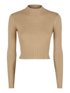 Solada Maglia cropped da donna con collo a lupetto
