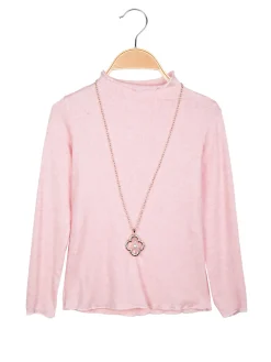 Solada Maglia da bambina accollata con collana