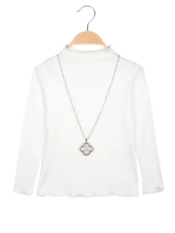 Solada Maglia da bambina accollata con collana