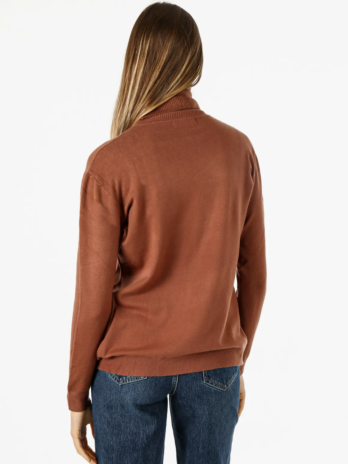 Solada Maglia dolcevita da donna - cuoio