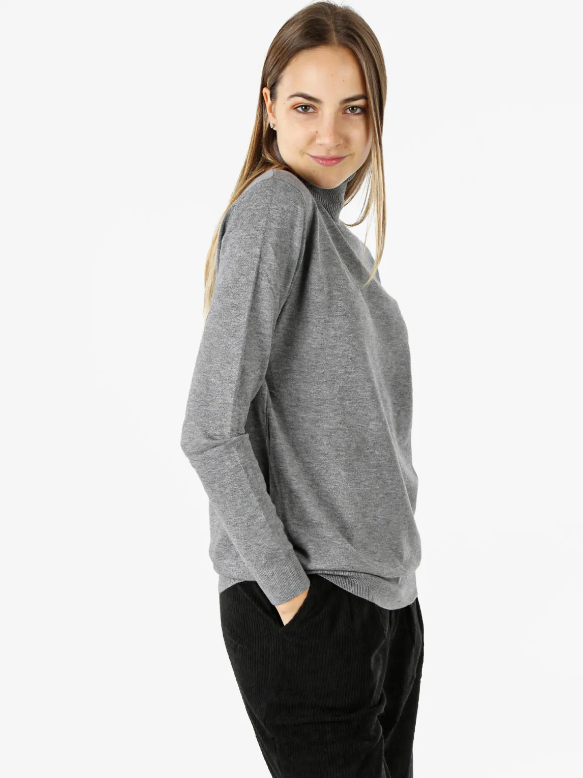 Solada Maglia dolcevita da donna - grigio