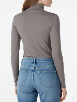 Solada Maglia dolcevita da donna in misto cashmere a maniche lunghe - fango