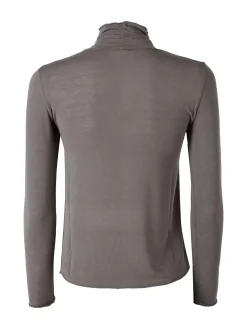 Solada Maglia dolcevita da donna in misto cashmere a maniche lunghe - fango