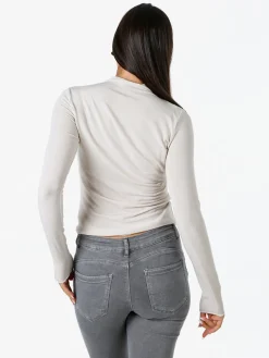Solada Maglia donna accollata a maniche lunghe - panna