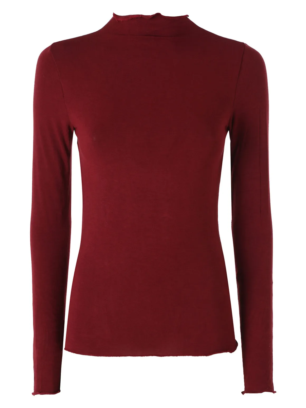 Solada Maglia donna accollata a maniche lunghe - bordeaux