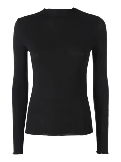 Solada Maglia donna accollata a maniche lunghe - nero