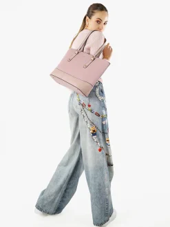 Solada Maglia donna a coste con lurex - rosa