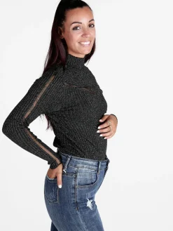 Solada Maglia donna a lupetto in lurex