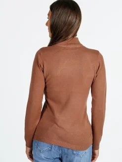 Solada Maglia donna a lupetto - cuoio