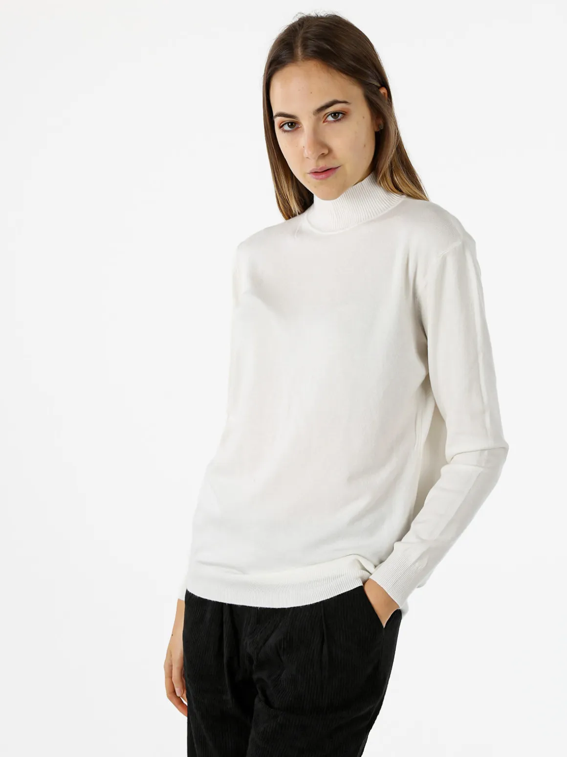 Solada Maglia donna a lupetto - panna
