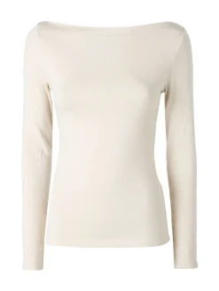 Solada Maglia donna a maniche lunghe con scollo a barchetta - grigio scuro