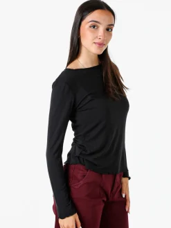 Solada Maglia donna a maniche lunghe con scollo a barchetta - nero