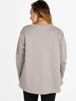 Solada Maglia donna girocollo con strass - taupe