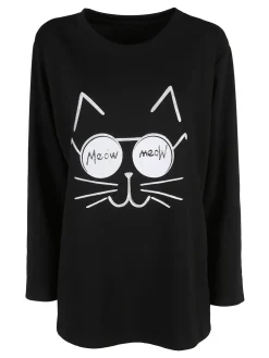 Solada Maglia donna girocollo con strass - nero