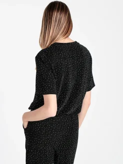Solada Maglia donna in lurex con piccole borchie