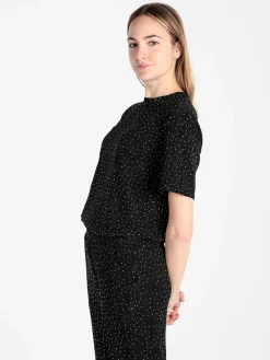 Solada Maglia donna in lurex con piccole borchie