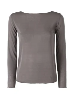 Solada Maglia donna in misto cashmere a maniche lunghe - fango