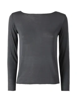 Solada Maglia donna in misto cashmere a maniche lunghe - moro