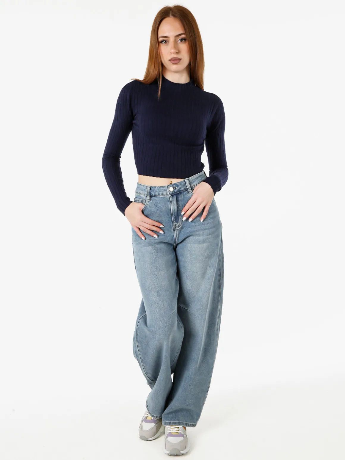 Solada Maglia donna lupetto - blu scuro