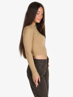 Solada Maglia donna lupetto - cammello