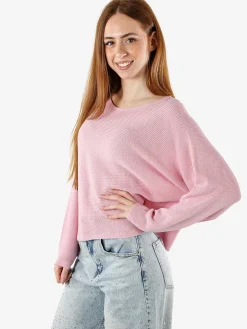 Solada Maglia donna oversize con maniche a pipistrello - rosa