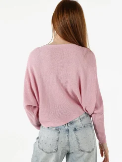 Solada Maglia donna oversize con maniche a pipistrello - rosa