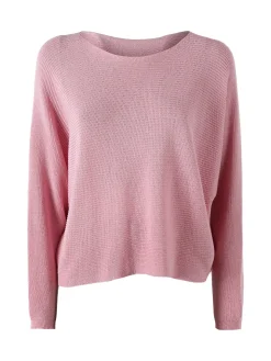 Solada Maglia donna oversize con maniche a pipistrello - rosa