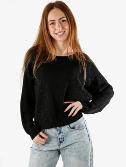 Solada Maglia donna oversize con maniche a pipistrello - nero