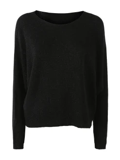 Solada Maglia donna oversize con maniche a pipistrello - nero