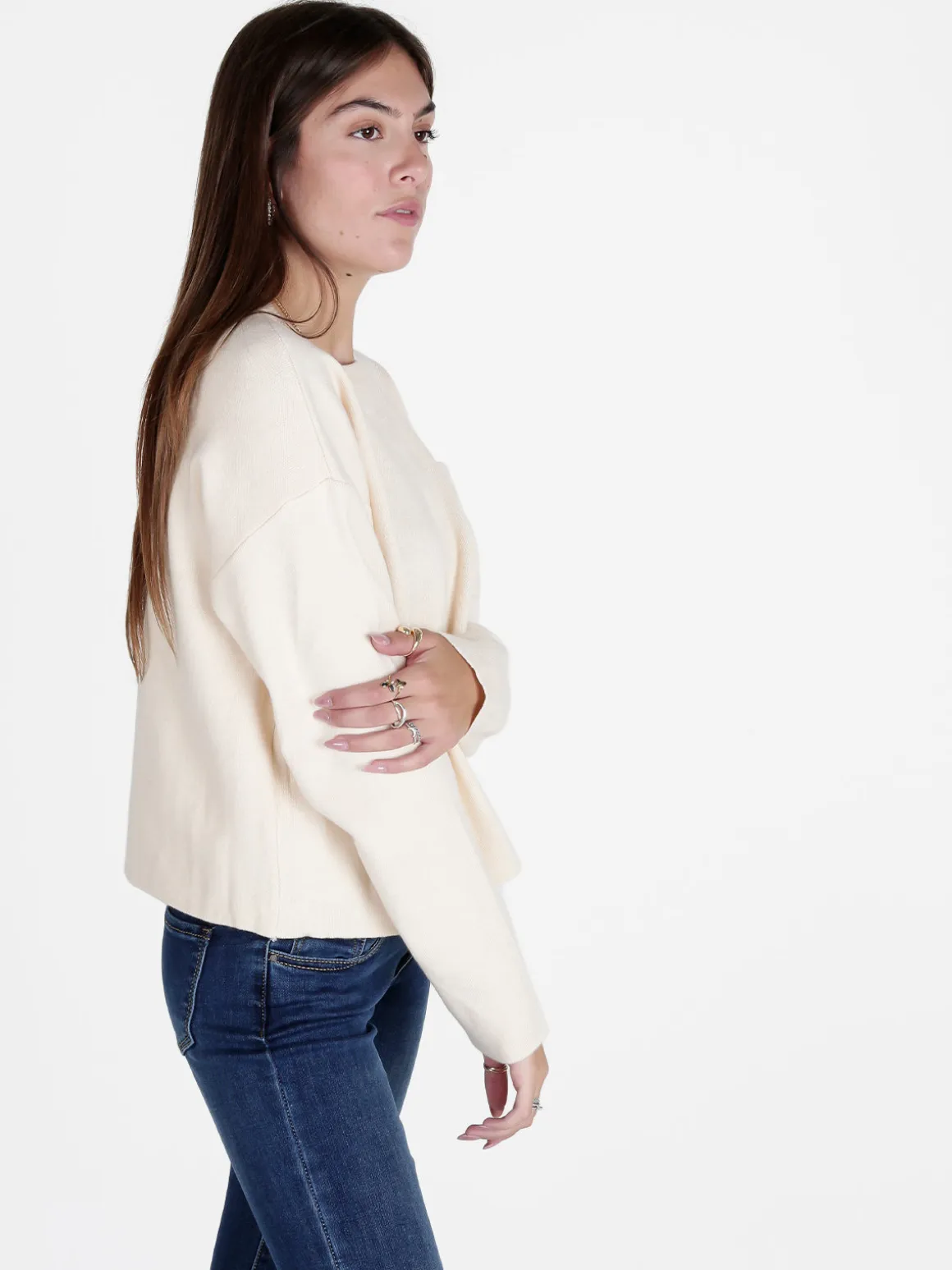 Solada Maglia donna oversize con taschino