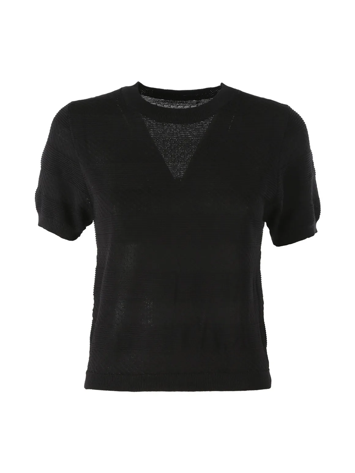 Solada Maglia girocollo da donna a maniche corte - nero