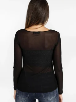 Solada Maglia nera con trasparenze