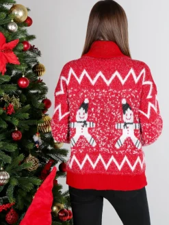 Solada Maglione dolcevita natalizio da donna