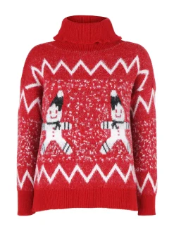 Solada Maglione dolcevita natalizio da donna