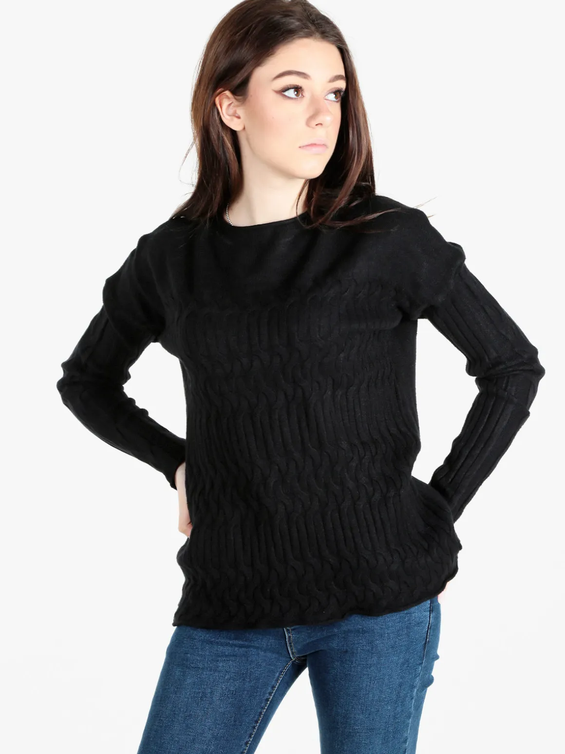 Solada Maglione donna a trecce