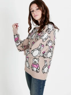 Solada Maglione donna orsacchiotti oversize