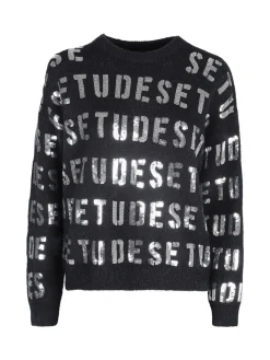 Solada Maglione donna oversize con paillettes