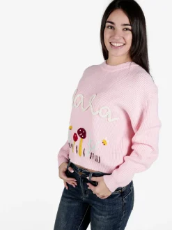 Solada Maglione donna oversize con ricami