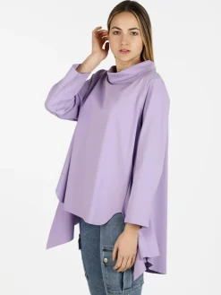 Solada Maxi blusa da donna in misto cotone