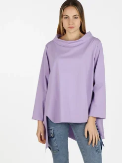 Solada Maxi blusa da donna in misto cotone