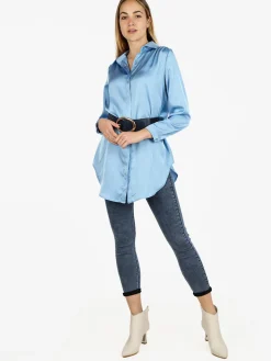 Solada Maxi camicia donna effetto raso