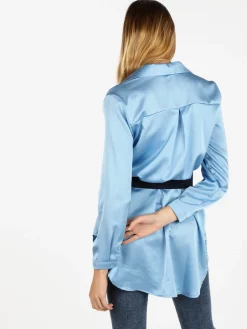 Solada Maxi camicia donna effetto raso