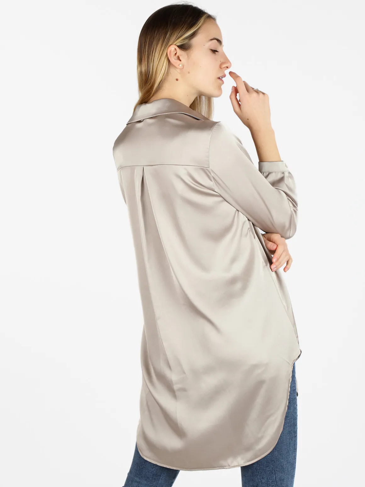 Solada Maxi camicia donna effetto raso