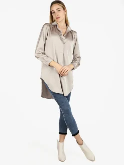 Solada Maxi camicia donna effetto raso