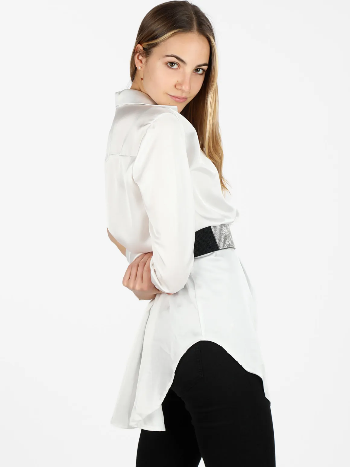 Solada Maxi camicia donna effetto raso