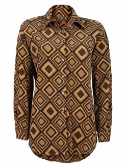 Solada Maxi camicia donna oversize in cotone vellutato